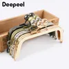 5Pcs Deepeel 14cm Square Handles Handbag Sewing Brackets Purse Frame for Bag Metal Kiss Clasp DIY Bags Handle Closure Accessory 220610