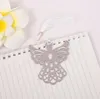 Party Favor Metal Tassels Bookmark Hollow Angel Eagle Stainless Steel Bookmarks Of Stationery Business Gift Wedding Baby Shower SN4605