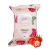25st/packa jordgubb avokado blomma rose makeup remover våt torkar milda engångs kosmetiska ta bort ansiktsrengöringsplattor bomullsplattor
