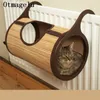 Натуральный бамбуковый радиатор кровать дома палаточный туннель висящий настенный дом коврик среда обитания кошачьи царапины игрушки Pet Products 201109