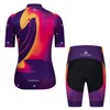 2024 Women Purple Summer Pro Cycling Jersey Set Breathable Team Racing Sport Bicycle Kits Mens Short Bike Clothings M36