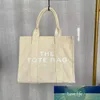 Bolso de hombro clásico para mujer, bolso grande de lona con Logo y letras impresas, bolsos cruzados, bolso de compras de tela Ins