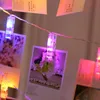 Cordes Guirlande Lumineuse Po Clip Fée Extérieure À Piles Guirlande Décoration De Noël Fête De Mariage XmasLED LEDLED LED