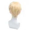 L-email perruque cheveux synthétiques Seraph de la fin Mikaela Hyakuya Cosplay perruques Blonde courte droite hommes résistant à la chaleur Wig220505