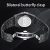 Unique Black Steel Watches Men Royal Minimalist Big Dial Calendar Casual Business Dress Quartz Watch for Male Luminous Hands 220407