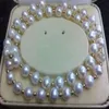 Vacker AAA 8-9mm Akoya White Natural Freshwater Pearl Necklace 18 ''