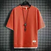 Casual Men Tees 2022 Summer Solid O-Neck krótkie rękawa Tshirty Solid Kolor Pullover Tops Chic T-Shirt Y220630