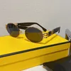Óculos de sol em formato oval V3 para homens e mulheres óculos de metal dourado F40045 estilo verão anti-ultravioleta retrô acetato preto ponte de armação completa com óculos S