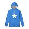 Somalia männlich Jugend Reißverschluss Sweatshirt benutzerdefinierte Name Nummer Foto Hoodie Nation Flagge Soomaaliya Republik Somalia Druck Text Kleidung