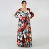 Grande taille robes 2022 grande mousseline de soie longue robe de mariage bal fête élégant été décontracté bohême femmes vêtements urbain 5XLPlus Edad22