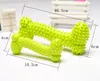 Dog Toys Pet Toys Lovely Rubber Pet Dog Bone Bite Resistant Teeth Cleaning Chew Toy 3 Bright colors