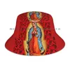 Berets Virgen De Guadalupe Bucket Hat Sun Cap Jungfrau Maria Katholische Religion Spanisch Mexikanische Familie Liebe ChurchBerets