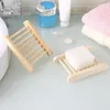 Portabla tvålrätter naturliga träbricka hållare maträtt lagring badduschplatta hem badrum tvätt tvålingare arrangör yf0056