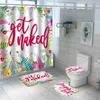 NATURALLANDSCAPE BAMBRAG Vattentät polyester duschgardin badkrokar roliga kreativa personlighetstillbehör set 220429