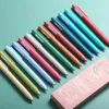 Гель -ручки 5 шт./Коробка выдвижной цвет с 0,5 мм заполнения из тонкой точки Morandi Macaron для школьного офиса милый канцелярия