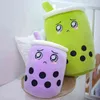 Cm Piangere Colorful Bubble Tea Bottiglia di bevanda completamente riempita Coccole Verde Viola Matcha Taro Food Decor Ragazze Ragazzi Presente J220704