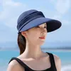 Women Sun Hat 2 in 1 Zip-Off Sun Protection Hats Beach Hats for Woman Golf Hat 2024 Summer Girl Wide Brim Caps Sunhats Sunhats بالجملة