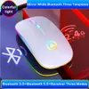 Epacket Wireless Mice Bluetooth RVB RGB RECHARGable Souris Silent Computer LED Backlit Ergonomic Gaming Mouse pour ordinateur portable PC1734118