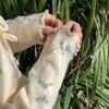 カーディガンの女性ヴィンテージ刺繍甘いシンプルな柔らかい春の素敵なレースアップボウオールマッチサンプロテクションデイリーニットセーターw220817