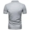 Summer Casual Slim Streetwear Fashion Patchwork Shortsleeved Tshirt Turndown Collar Polo Shirt Mens Clothing 220618