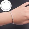 Mode enkla kedjearmband för kvinnor män silver pläterade vridna charm armband armband lady bröllop smycken gåvor