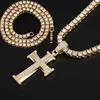 Pendant Necklaces 2022 Men Women Hip Hop Cross Necklace With 4mm Zircon Tennis Chain Iced Out Bling HipHop Jewelry Gift A2797667