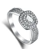 Hoge Kwaliteit Designer Ring 925 Sterling Zilveren Diamond Ring voor Vrouw Wit 5a Cubic Zirconia Trouwringen Ronde Snijd Luxe Engagement Sieraden Maat 5-10 met Doos