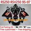 Fairings Kit For Aprilia RSV250RR RS-250 RSV250 RS RSV 250 RSV-250 95-97 158No.2 RS250RR RS250 RR 1995 1996 1997 RSV250R RS250R 95 96 97 Motorcycle Bodys factory red