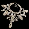 Colliers de luxe strass surdimensionné grand bavoir collier ras du cou bijoux de mariage pour les femmes brillant cristal collier épais accessoiresChokers Sidn22