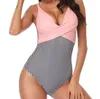 costume da bagno intero 2024 Set ikini abbinato a colori slim sexy leopardo yakuda negozio online locale Dropshipping accettato Costume da bagno di giunzione nastro diagonale flessibile