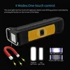 Torcia USB ricaricabile Cob Led Torcia da lavoro Luce di ispezione 4 modalità Design con magnete a coda Torcia a sospensione Lampada impermeabile J220713278c