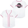 Venerdì prossimo da uomo Pinky's Record Movie Baseball Jersey Anni '90 Hip Hop Cucito Sport Fan Abbigliamento per la festa Nero Rosa Bianco