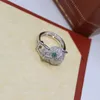 grand guépard léopard classique bague de mariage en diamant Designer Femmes Anneaux Amoureux de mariage cadeau bijoux de fiançailles avec boîte