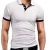 MRMT Merk heren T-shirt Revers Casual Korte mouwen Stiksels Mannen voor Mannelijke Effen Kleur Trui Top Man t-shirt W220409