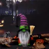 Świąteczne Gnomes Witch Halloween Dekoracje z ozdobami pająków Plush Elf Doll XBJK2208