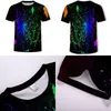 Men's T-Shirts Men Funny 3D Color Print Round Neck Short Sleeve T Shirt Tops Daily Blouse Tee Electric Guest ShirtMen's