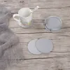 6PCS PU Leather Marble Coaster Drink Coffee Cup Mat Easy to Clean Placemats Round Tea Pad Table Holder W220406