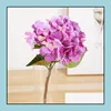 Ghirlande di fiori decorativi Forniture per feste festive Giardino domestico Ll Fai da te 15 cm Teste di peonia di seta artificiale Decorazioni per matrimoni Dhsoa