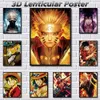 Formato A3 Frameless 3D Anime Poster Comic Poster impermeabile Camera da letto Bar Sala giochi Decorazione UPS o DHL gratuiti