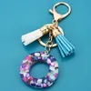 Porte-clés Lettre Porte-clés Charmes Pour Femmes Coloré Alphabet Glands Pendentif Bague Accessoires Bijoux À Bricoler Soi-Même CadeauxKeychains Forb22