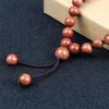 Kralen strengen natuursteenarmband voor mannen gouden zandsteen boeddha meditatie mala ketting elastische knoop armbanden vrouwen charm jood lars2222