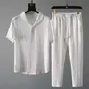 Summer Men s Casual Sets T Shirts Pants Sportswear Jogger Male Fashion Tracksuits Sweatshirt Hombre Fit MOOWNUC 220621