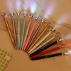 Multicolor Luminous Ballpoint Pens Fashion Office Stationery Diamond Lamp Pen LK143