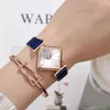 Orologio quadrato da donna Orologio da donna di lusso con fibbia magnetica al quarzo Orologi a colori sfumati per orologio da regalo