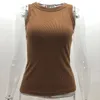Women Tanks Tops Round Neck Summer Sleeveless Basic Camis Top Shirt Slim Knit Ribbed Blouses