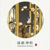 ペンダントランプライトラグジュアリーモダンな中華風銅リビングルームZen Restaurantベッドルームスタディクリスタルシャンデリア