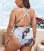 womens sexy fashion swimsuit swim swimwear swimming beachwear Siamese pink white green color printing plus size no Bra underwire support summer swimsuits bikinis