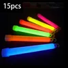 15pcs Glow Sticks 6 Ultra Bright Bright Stick Partido Militar de Camping Luzes de Emergência Luzes Química Fluorescente Grlowstick Para Pesca 220527