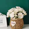 Decorative Flowers Wreaths White Silk Artificial Orchids Flowers Lotus Tea Ros 220823