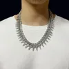 Chains Heavy Hip Hop Cool Spiked Cuban Necklace Men's Chain Jewelry Row Iced Out Cravejado Rapper Bling GiftsChains